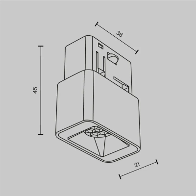 Трековый светильник Точки / Points S Exility 4000K 2Вт 24°, TR100-2-2W4K-S-W. TM Maytoni
