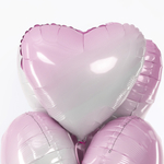 Сердце 18" Бело-розовый градиент / White-Pink gradient Fm