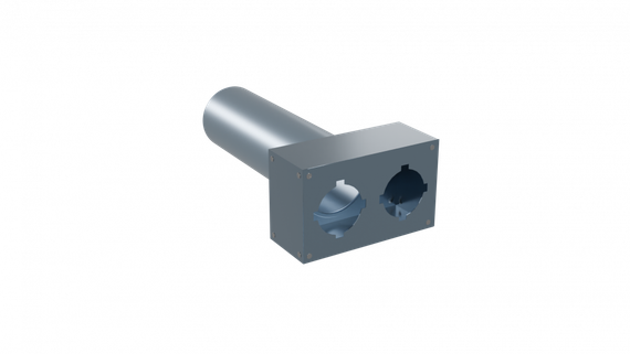 Flexag PWP-125/90x2 пленум вентиляционный прямой, D125, на 2 выxода, L=300 мм