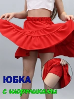 Юбка для девочки летняя с воланами ярусная