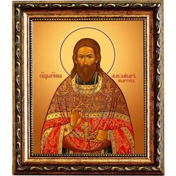 Александр Андреев священномученик пресвитер. Икона на холсте.