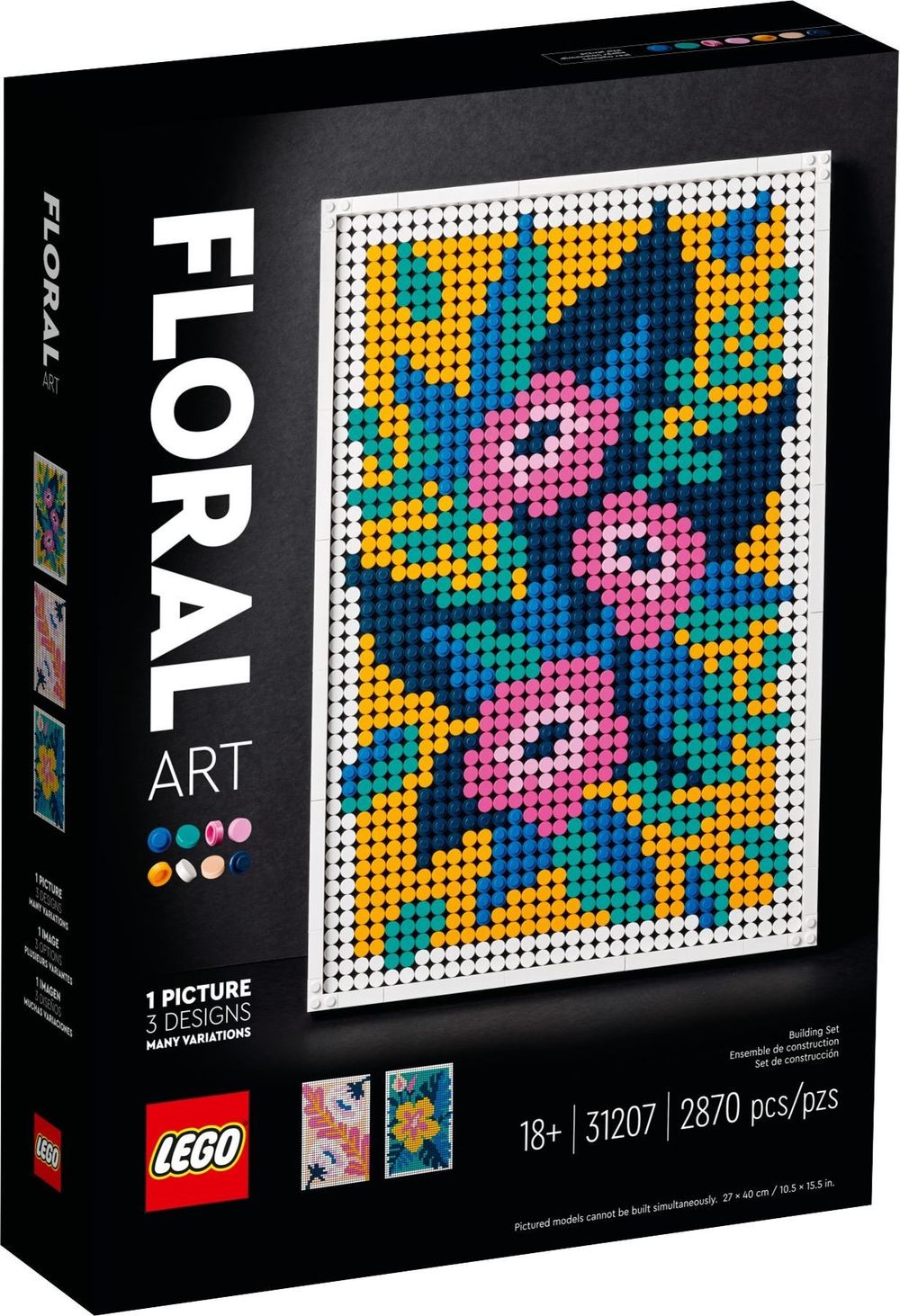 Конструктор Лего Арт Цветочный арт | LEGO Art Floral Art коллекционный набор, 31207, 2870 деталей (18+)