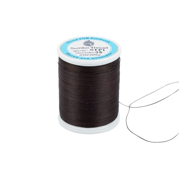 Нитки для пэчворка SumikoThread 200 м, (219 ярд), 35 шоколадный
