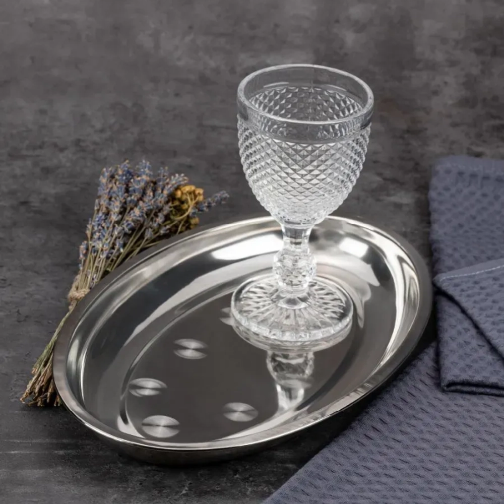 Поднос Jolly Kitchen нержавеющая сталь, овальный, 40 см