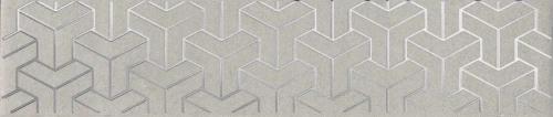 Керамический бордюр KERAMA MARAZZI ЛОМБАРДИЯ серый матовый 25x5,4 (8 мм.) арт. AD\B569\6398