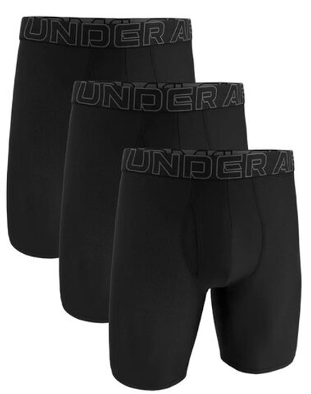 Боксерки теннисные Under Armour Performance Tech Mesh 9in Boxerjock 3P - black