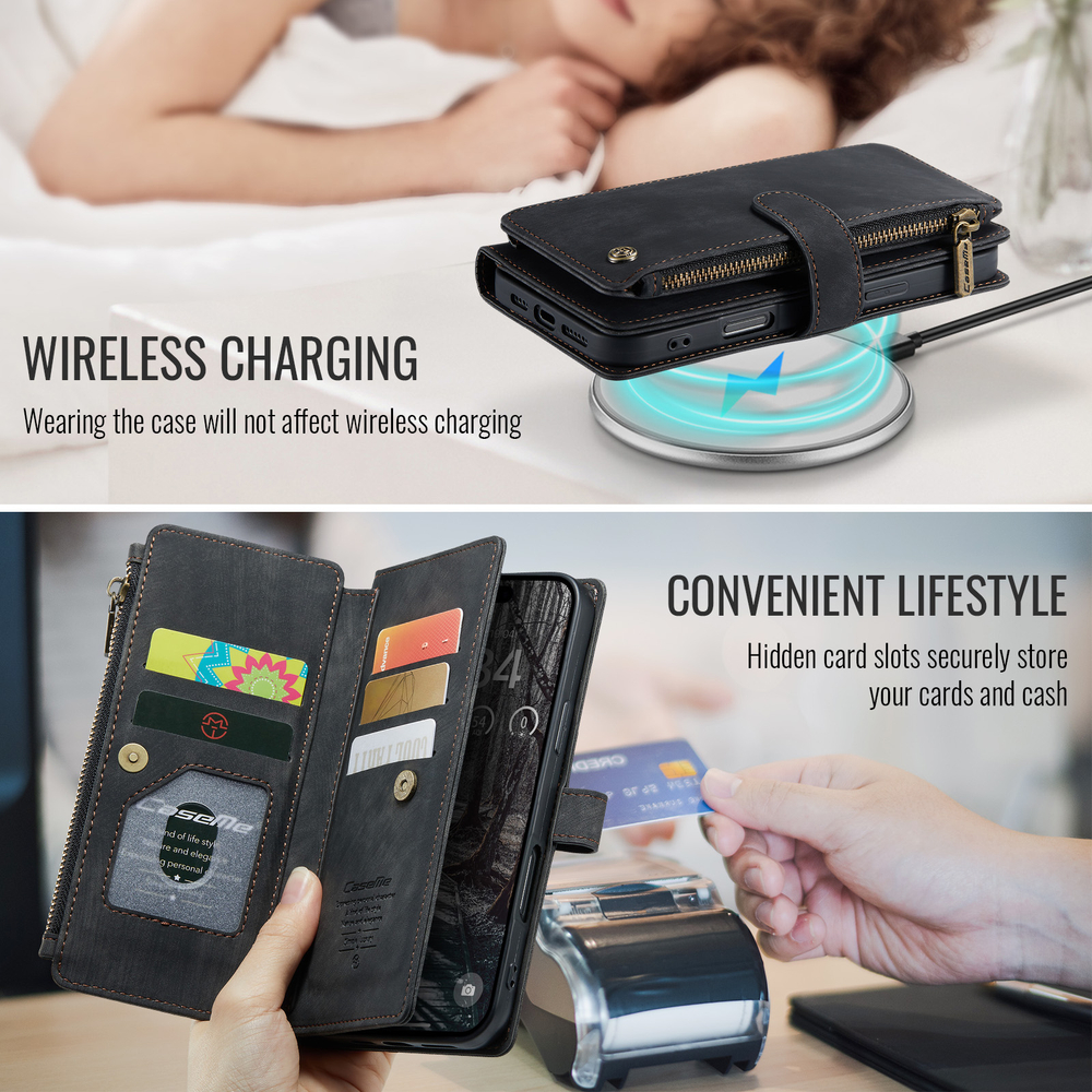 Многофункциональный чехол-кошелек CaseMe 3 in 1 Matte Wallet для iPhone 17 Pro