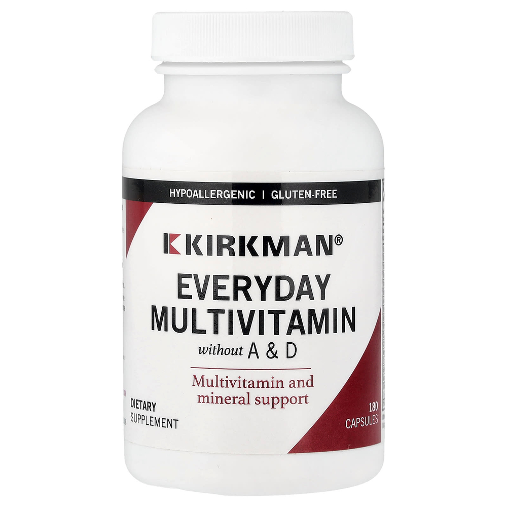 Kirkman Labs, Мультивитамины для повседневного использования без витаминов и витаминов, 180 капсул