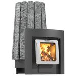 Дровяная банная печь Grill'D Cometa Vega 240 Long Max Stone Pro (Серпентинит)