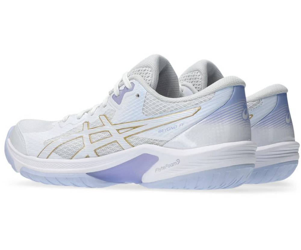 Женские кроссовки для бадминтона/сквоша Asics Beyond FF - white/champagne
