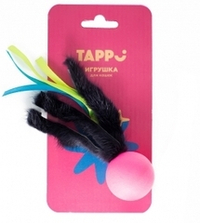 Tappi мяч "Нолли" с хвостом из натурального меха норки и лент
