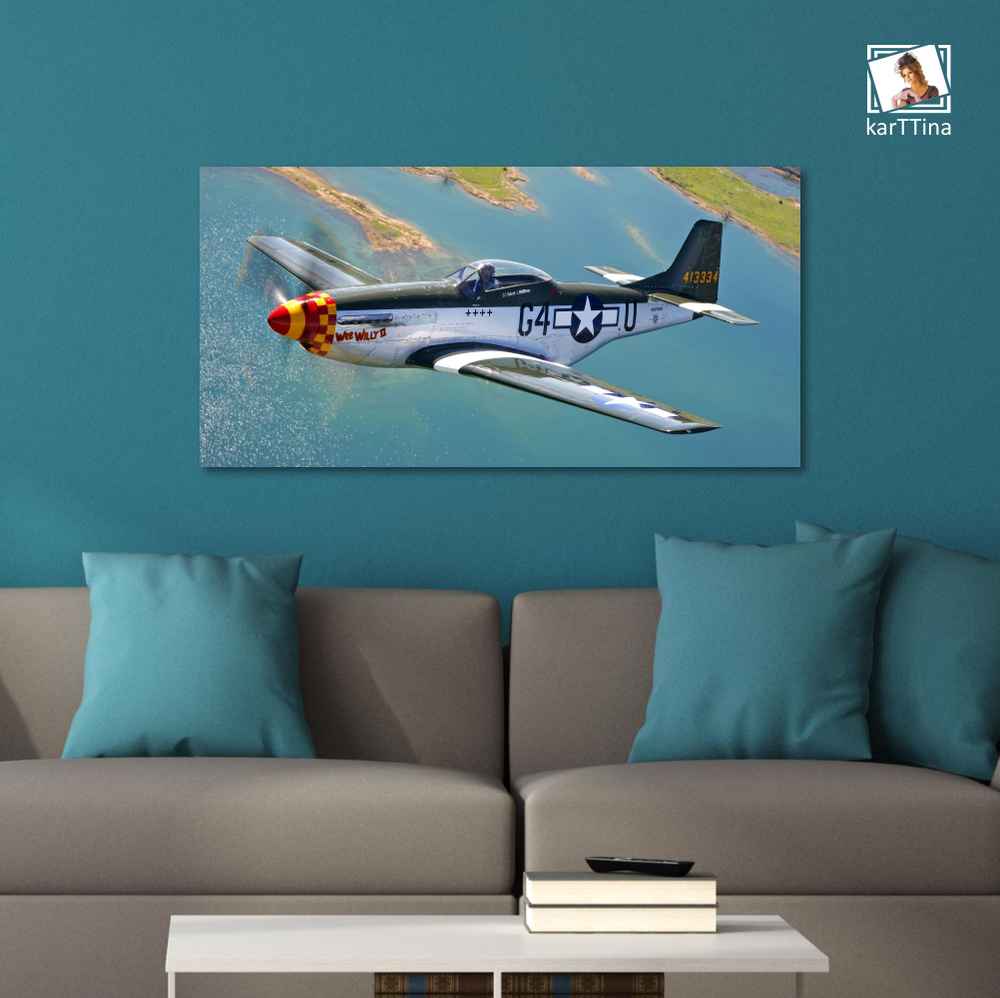 Картина на стену "BF 109 G-2" 80х40 см
