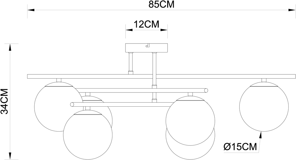 Люстра Arte Lamp Alcor A2224PL-6BK
