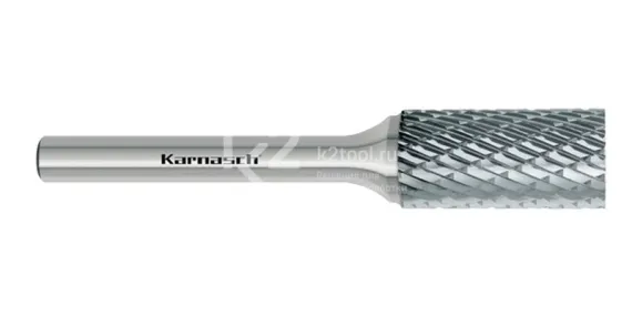 Борфреза твердосплавная Karnasch форма A (цилиндр с гладким торцом), 1,5х6х3х38 мм, универсальная насечка HP-3, без покрытия, арт. 11.3001-015