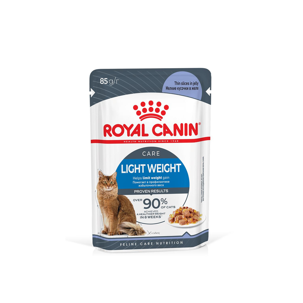 Royal Canin Light Weight Care Лайт вейт кэа Корм влажный для взрослых кошек для контроля набора веса желе 85г