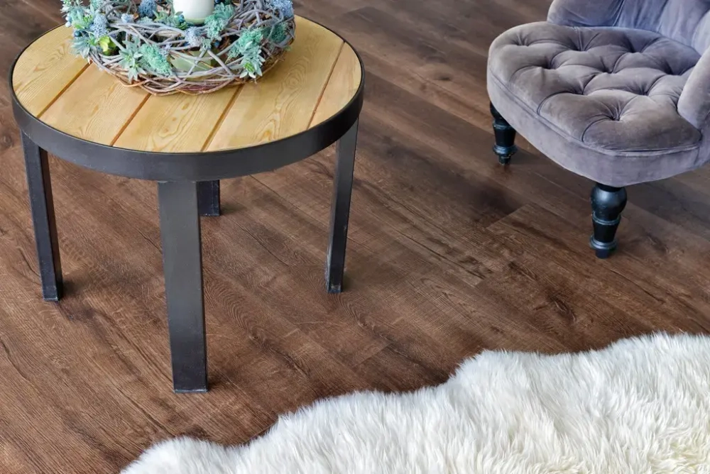 Каменно-полимерная плитка Alpine Floor Реал вуд (Real Wood) Дуб Мокка ЭКО 2-2
