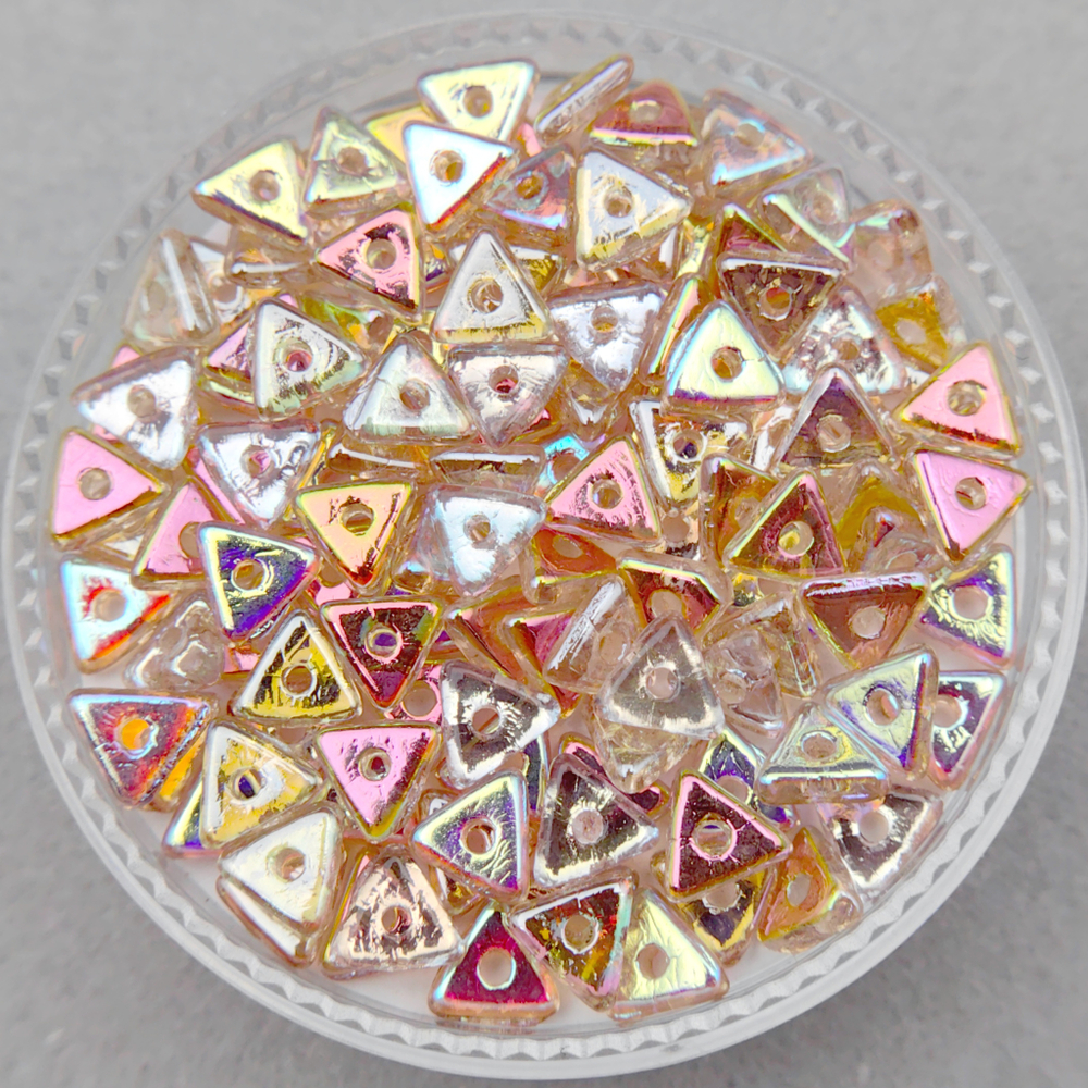 Бусины Tri-bead 4 мм, цвет Лимонная радуга (Crystal Lemon Rainbow)