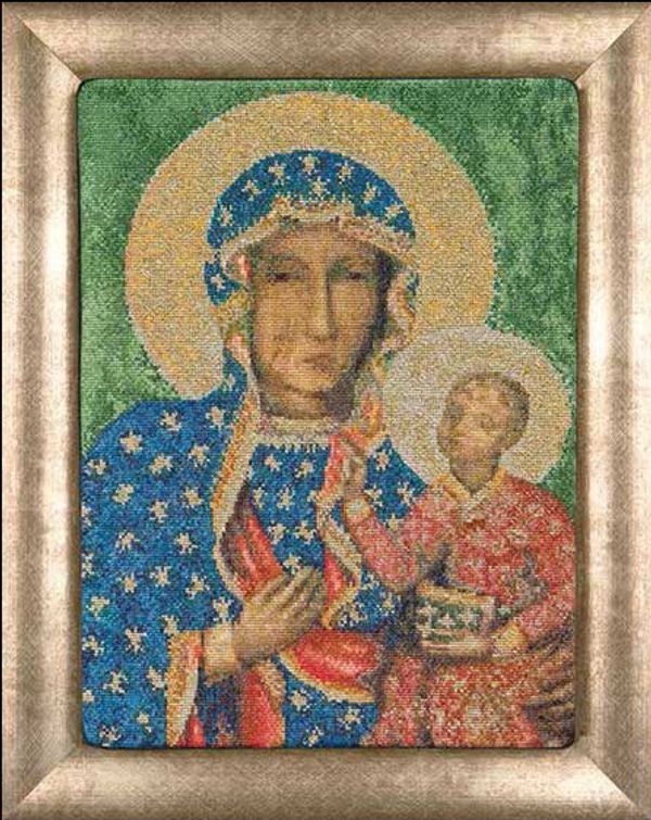 Набор для вышивания нитками Thea Gouverneur, Ченстоховская икона Божией Матери, 22х30 см