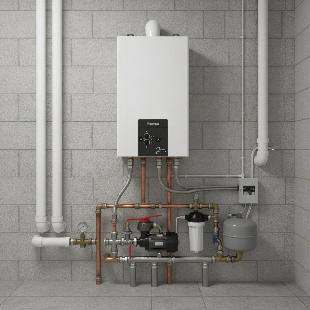 Котёл газовый настенный Thermex jump f24 квт 2-х конт. турбо (wi-fi, opentherm)