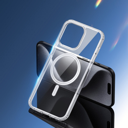Усиленный прозрачный чехол с поддержкой MagSafe от Dux Ducis для iPhone 15 Pro Max, серия Clin Mag Series Case