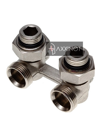 Узел нижнего подключения угловой 1/2" НР х 3/4" НР