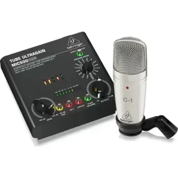Behringer VOICE STUDIO набор для звукозаписи: MIC500USB ламповый предусилитель, конденсаторный микро