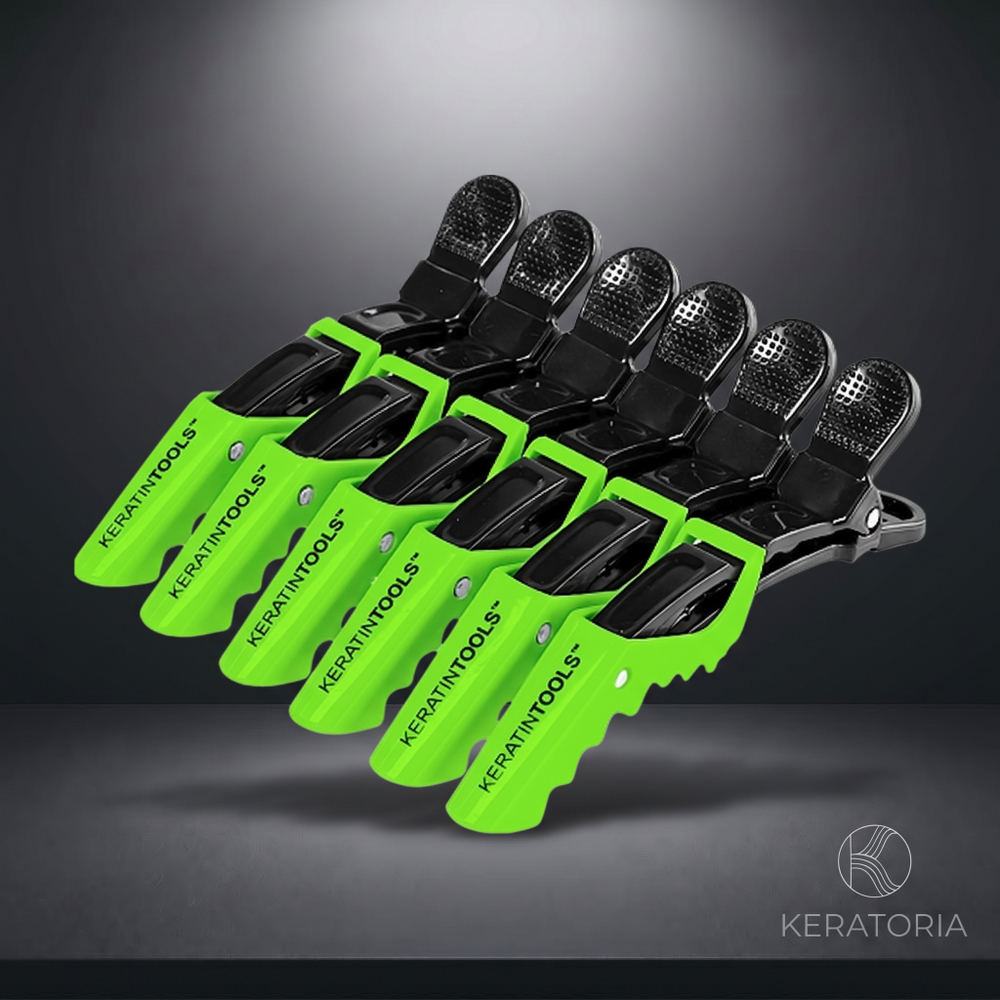Зажимы пластиковые «крокодил» Keratin Tools, 6 шт.