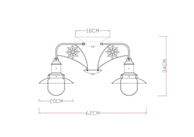 Потолочная люстра Arte Lamp SAILOR A4524PL-3AB, 3хE27