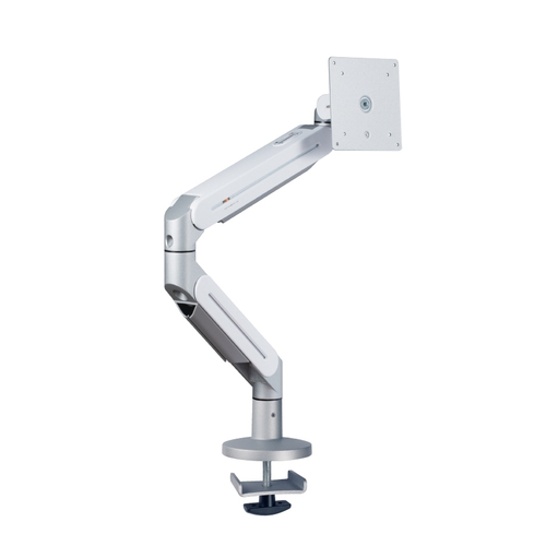 ErgoFount DFS-102G Настольное крепление для монитора диагональю до 27'' с двухколенным вылетом, газово-пружинным амортизатором и струбциной к столу типа "G". Цвет - серебристый
