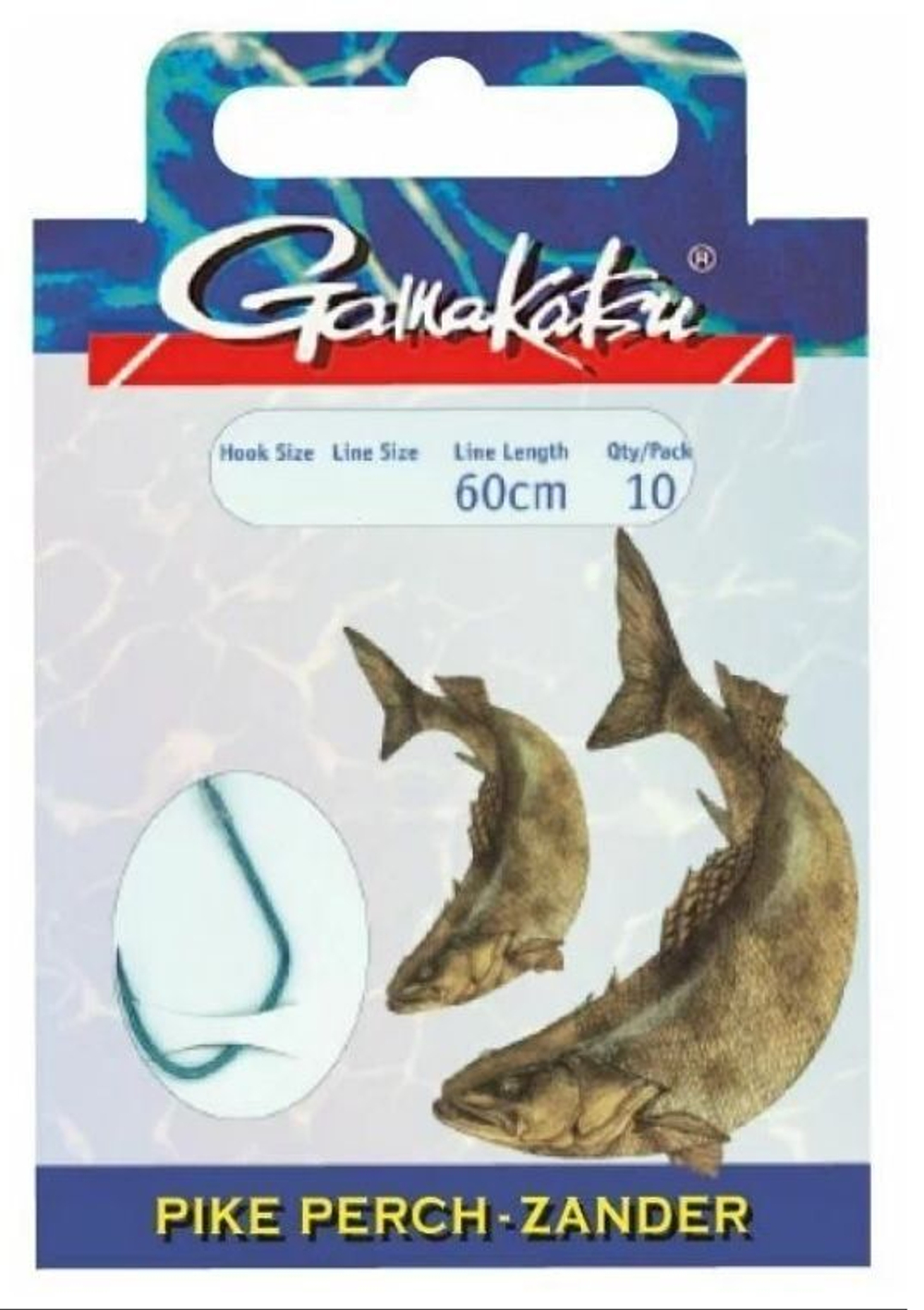 Крючок рыболовный BKS-2210S №02, 0,25mm - 60cm упк по 10шт