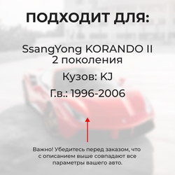 Ремкомплект ограничителей дверей SsangYong KORANDO (II) KJ (2 двери, тип 23) 1996-2006