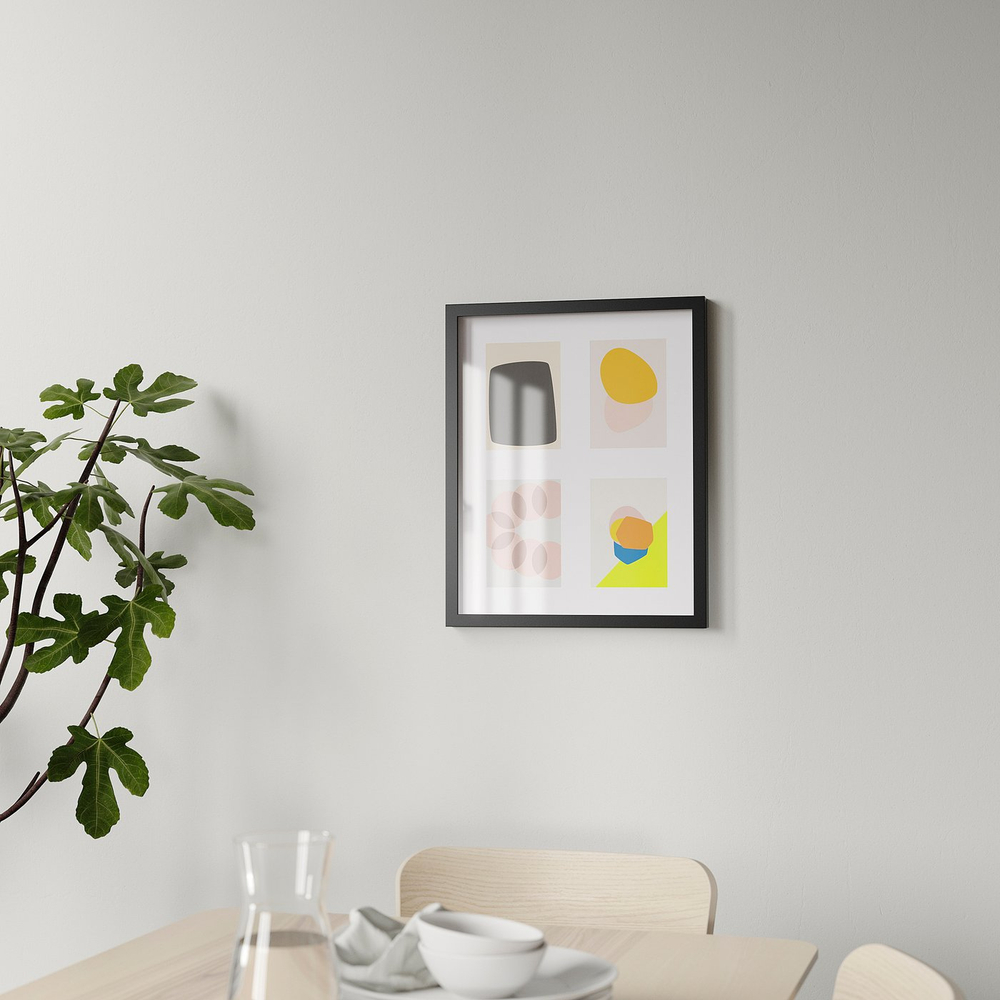 IKEA RÖDALM  (ИКЕА РЁДАЛМ)  -  Рамка на 4 фото - чёрная 40x50 см