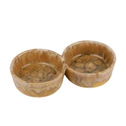 Соусник 130*130 мл двойной 15,7*7,8 см h3 см круглый керамика Light Brown Frutti di Mare P.L. [1]