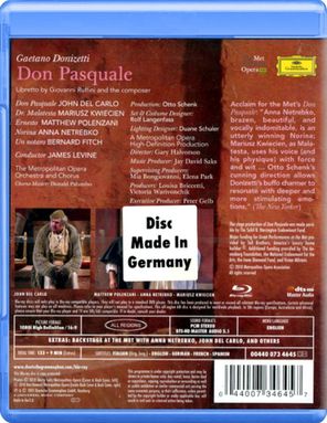 Anna Netrebko, James Levine, The Metropolitan Opera / Donizetti: Don Pasquale (Blu-ray)