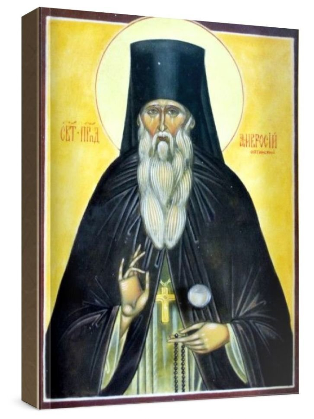 Амвросий Оптинский (рукописная икона)