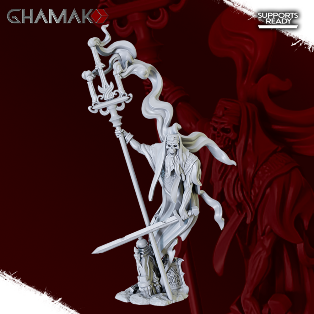 Grand Alliance Death Nighthaunt Bladegheist Revenant Носитель штандарта миниатюра для dnd, днд, pathfinder, фентези, Настольная игра, НРИ, Варгейм, РПГ