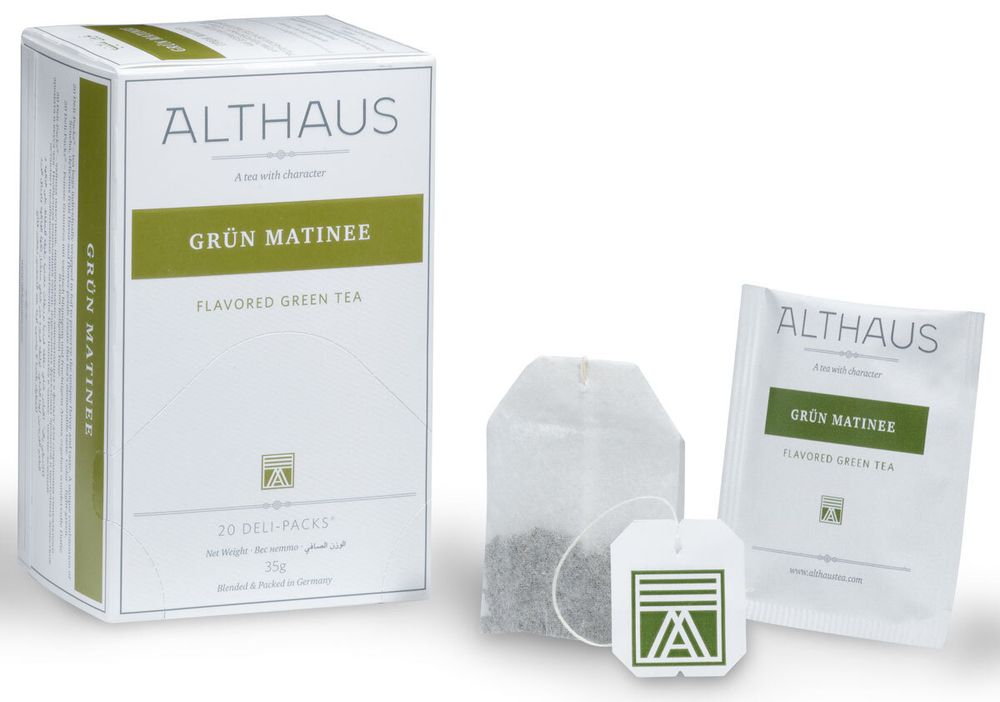 Althaus China Zhu Cha Deli Pack чай зеленый в пакетиках, 20 шт