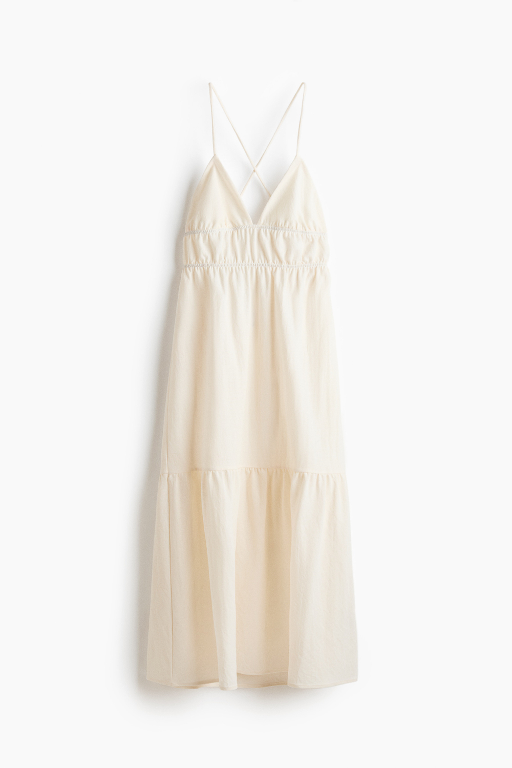 Платье со шнуровкой на спине и ярусом - H&M