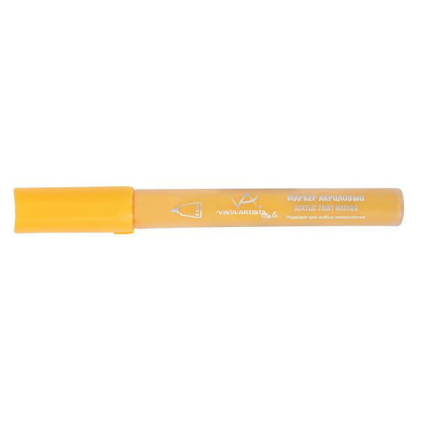 Маркер акриловый 2 мм, перо круглое, 10 шт, Y416 неаполитанский желтый/Neapolitan yellow, AMV-01 Vista-Artista