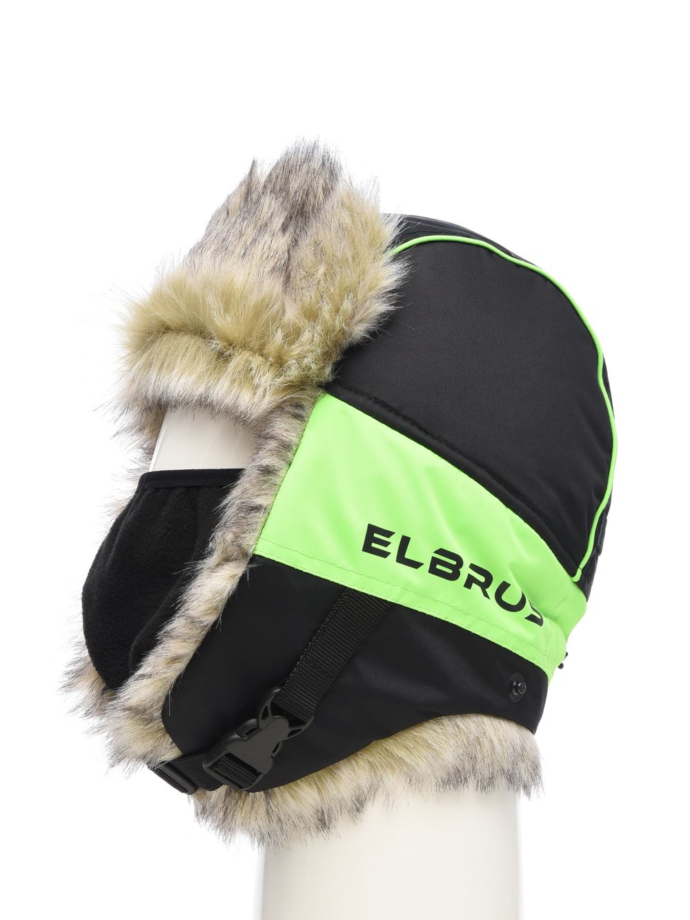 Шапка ушанка зимняя Elbrus ткань Hit Membrane цвет Черный