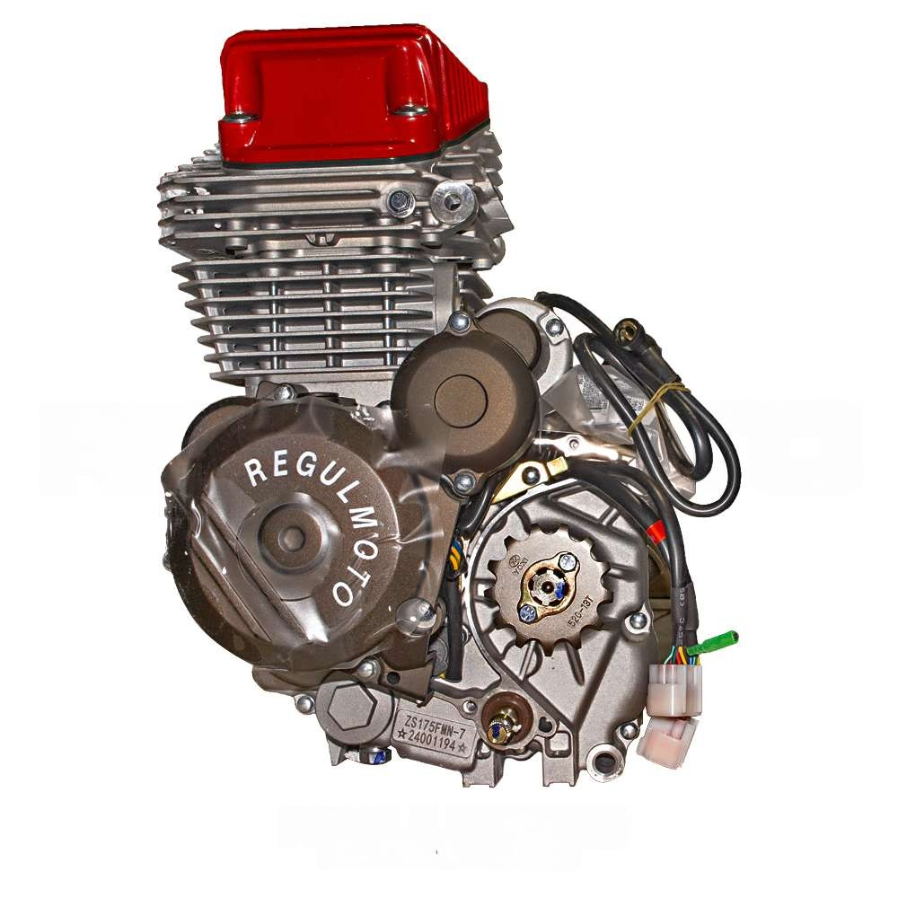 Двигатель ZS175FMM-7 (CB300RL) 4 клапана, балансировочный вал, 300сс, поршень 75мм, 6 Gear