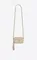 Мини-сумка Saint Laurent Lou из стеганой кожи Grain De Poudre с тиснением белый