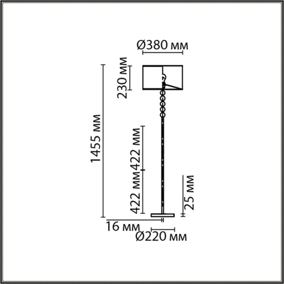 Торшер Tapia 8078/1F Lumion