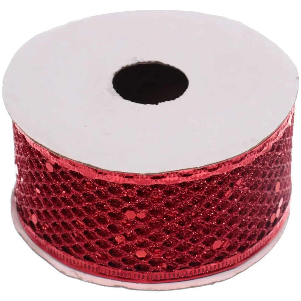 Лента для декорирования «Изящная» 4 см, 2,7 м, Красный (микс дизайнов)