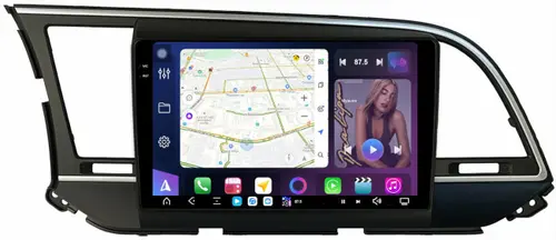 Магнитола для Hyundai Elantra 6 2016-2018 (без штатной КЗВ, рамка тип 1) - FarCar S500-TS20 монитор 9.5" 2K QLED на Android 14, Быстрейшая, CarPlay, 4G SIM-слот