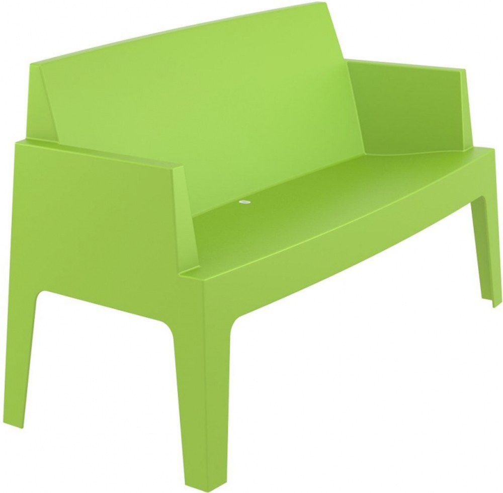 Диван пластиковый двухместный Siesta Contract Box Sofa, зеленый