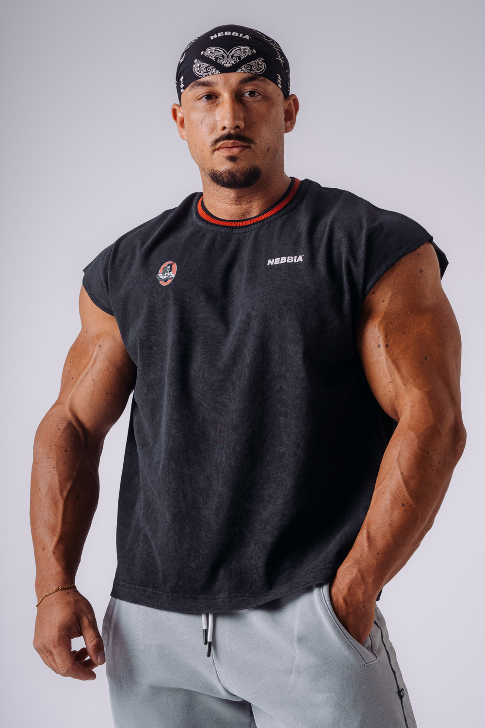 Майка NEBBIA x Olympia Muscle Cover Tank Top 947 Черная