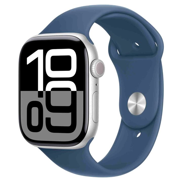 Умные часы Apple Watch Series 10 46mm Aluminum Case Silver with Lake Denim Sport Band M/L