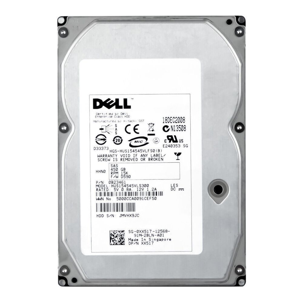 Жесткий диск Dell 450GB 15K LFF SAS DRIVE 0XX517