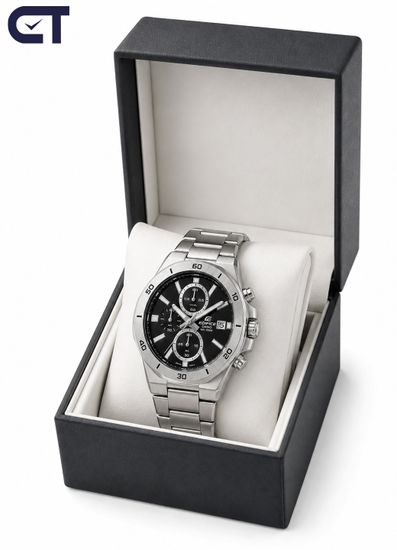 Casio EFV-640D-1A Edifice часы наручные мужские — стальной хронограф с восьмиугольным безелем